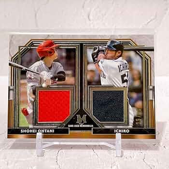 【世界5枚限定】 イチロー 大谷翔平 Dual-Relic Bookカード レア Amazon.co.jp: 大谷翔平 イチロー デュアル レリック カード