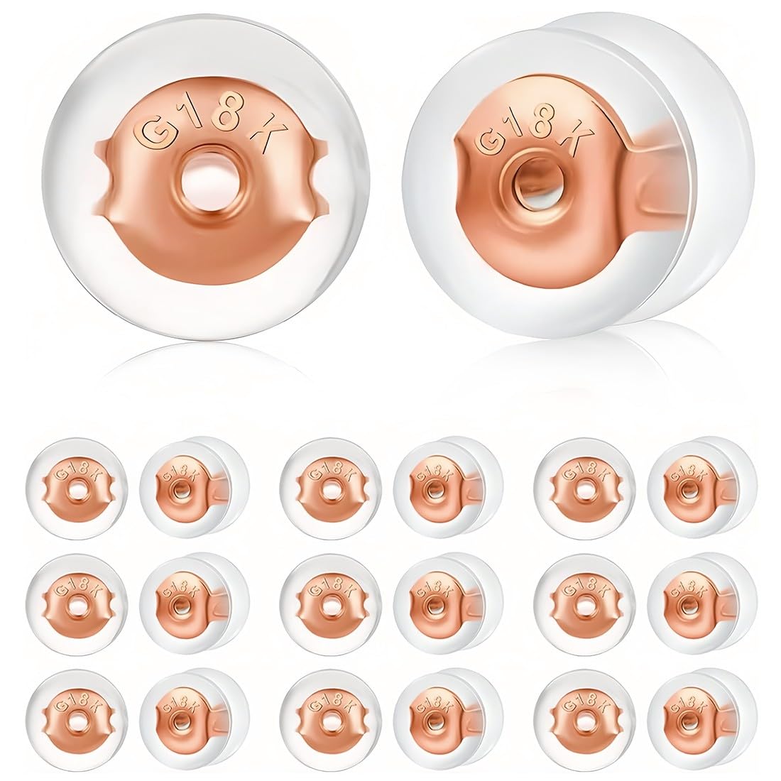 1 Pacchetto 12pz/30pz Tappi Chiusura Orecchini In Silicone, Adatti Per Una Sicura Tenuta Di Orecchini O Perni | SHEIN ALIA
