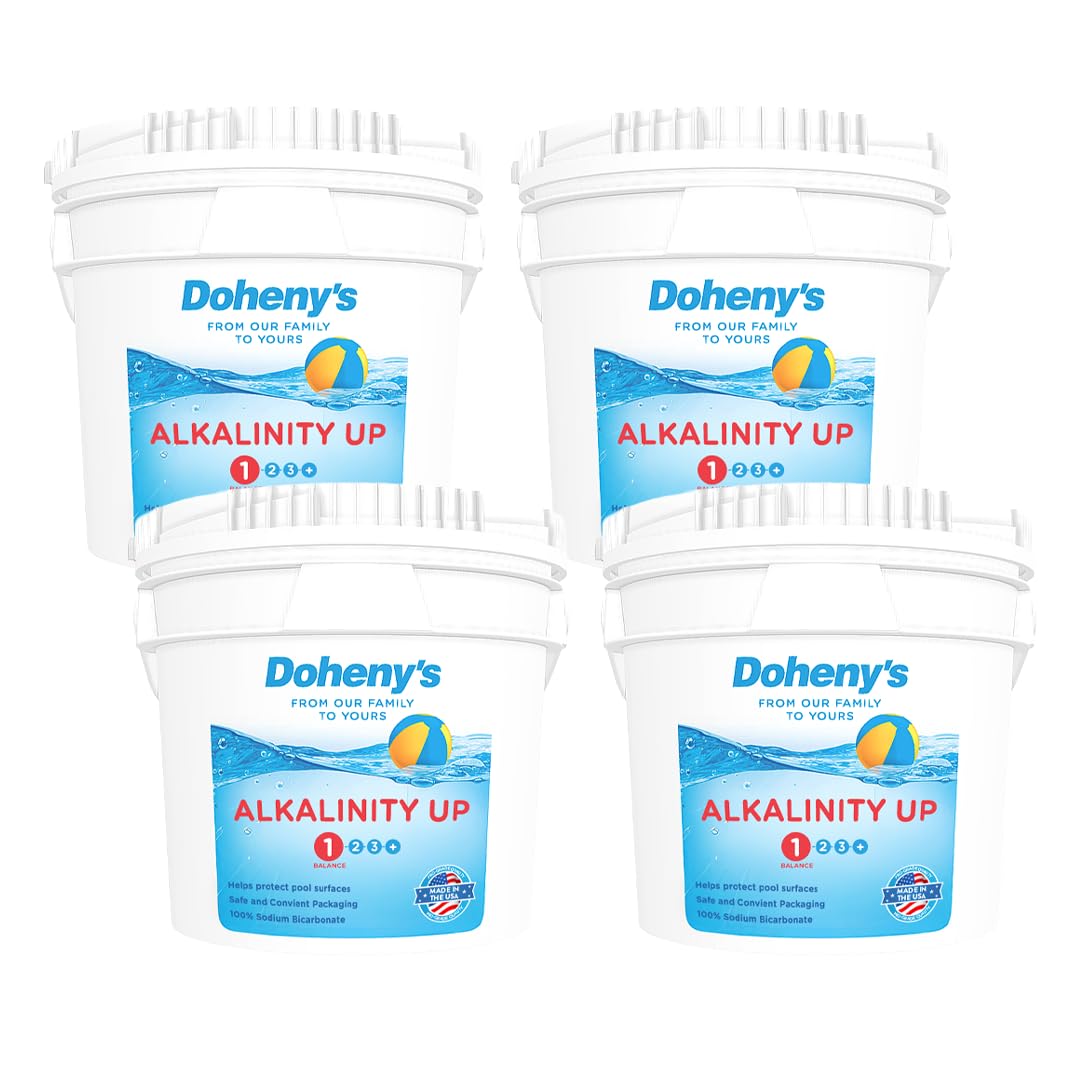 Doheny's Alkalinity Up | Raise Your Swimming Pool Alkalinity Level | 100% Pro-Grade Sodium Bicarbonate | Proper Levels Help Protect Your Equipment and Prevent Skin &amp; Eye Irritation | 100 LB
