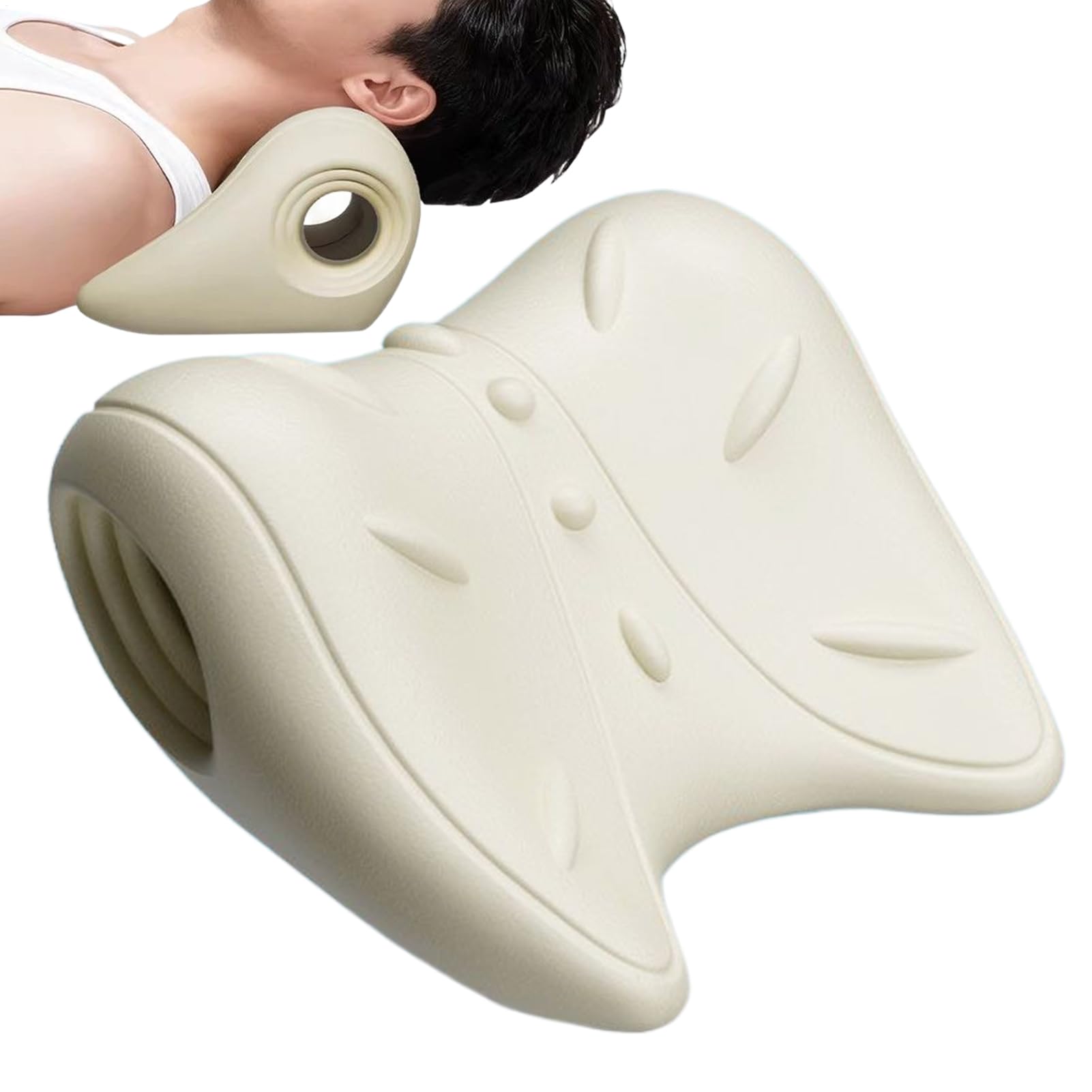 Neck and Shoulder Relaxer - Shoulder Traction Massage Device - Cervical Neck Stretcher | for Women Men Home Bed Sofa Travel Car Airplane Sleeping