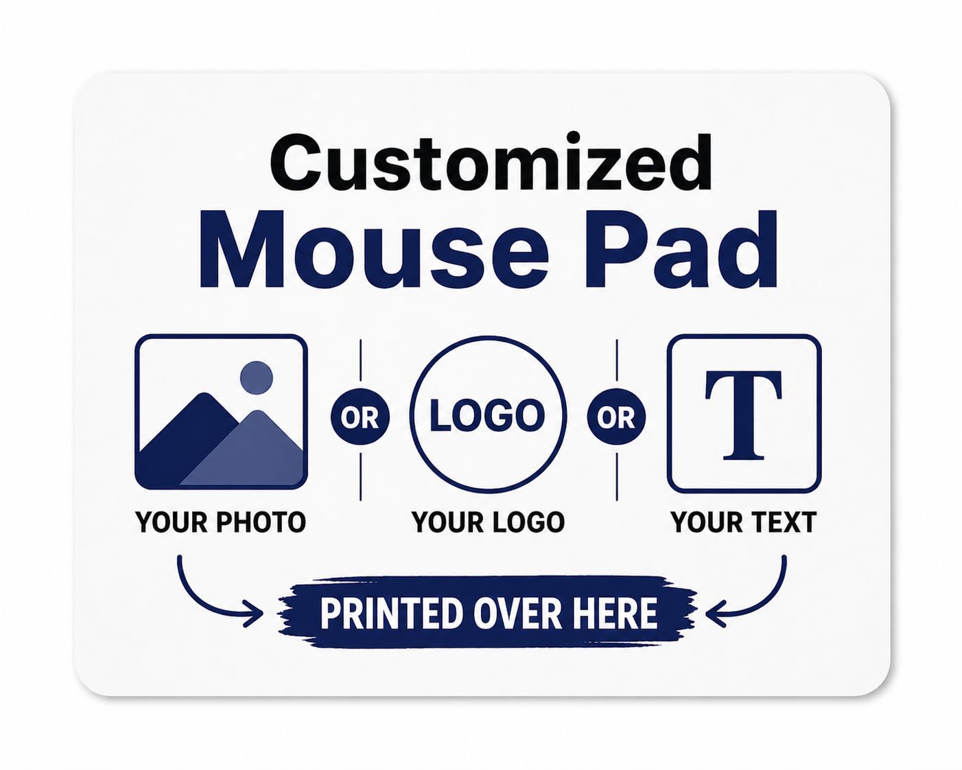 AMS Store Mouse Pad with Anti-fray Stitching, Waterproof Surface & Non-Slip Rubber Base Stitched Edges Gaming Mouse Mat for Laptop, Compatible with Laser and Optical Mice (Custom+Photo+logo Print)-image-37