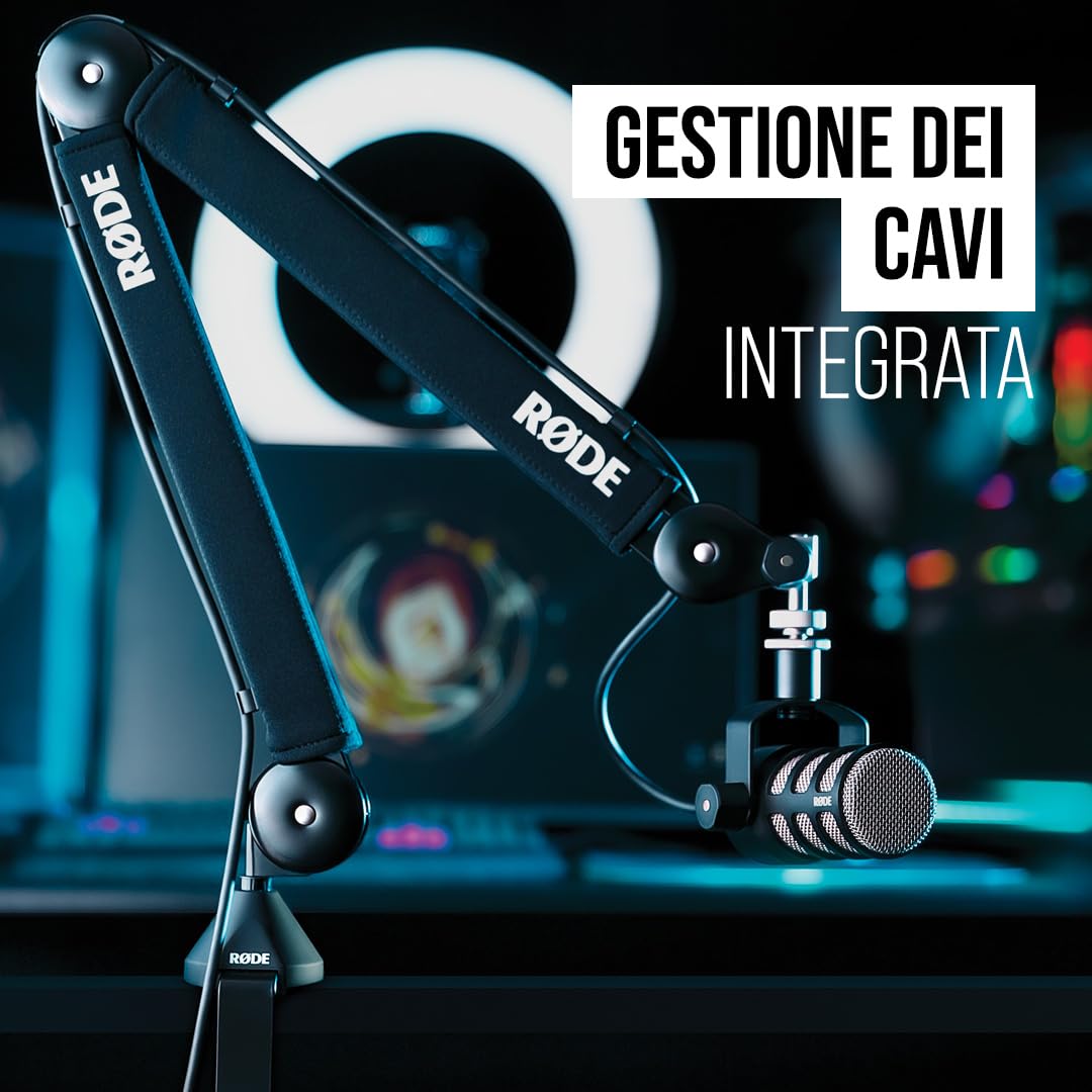 RØDE PSA1+ Braccio da Studio Professionale con Smorzamento a Molla e Gestione Cavi