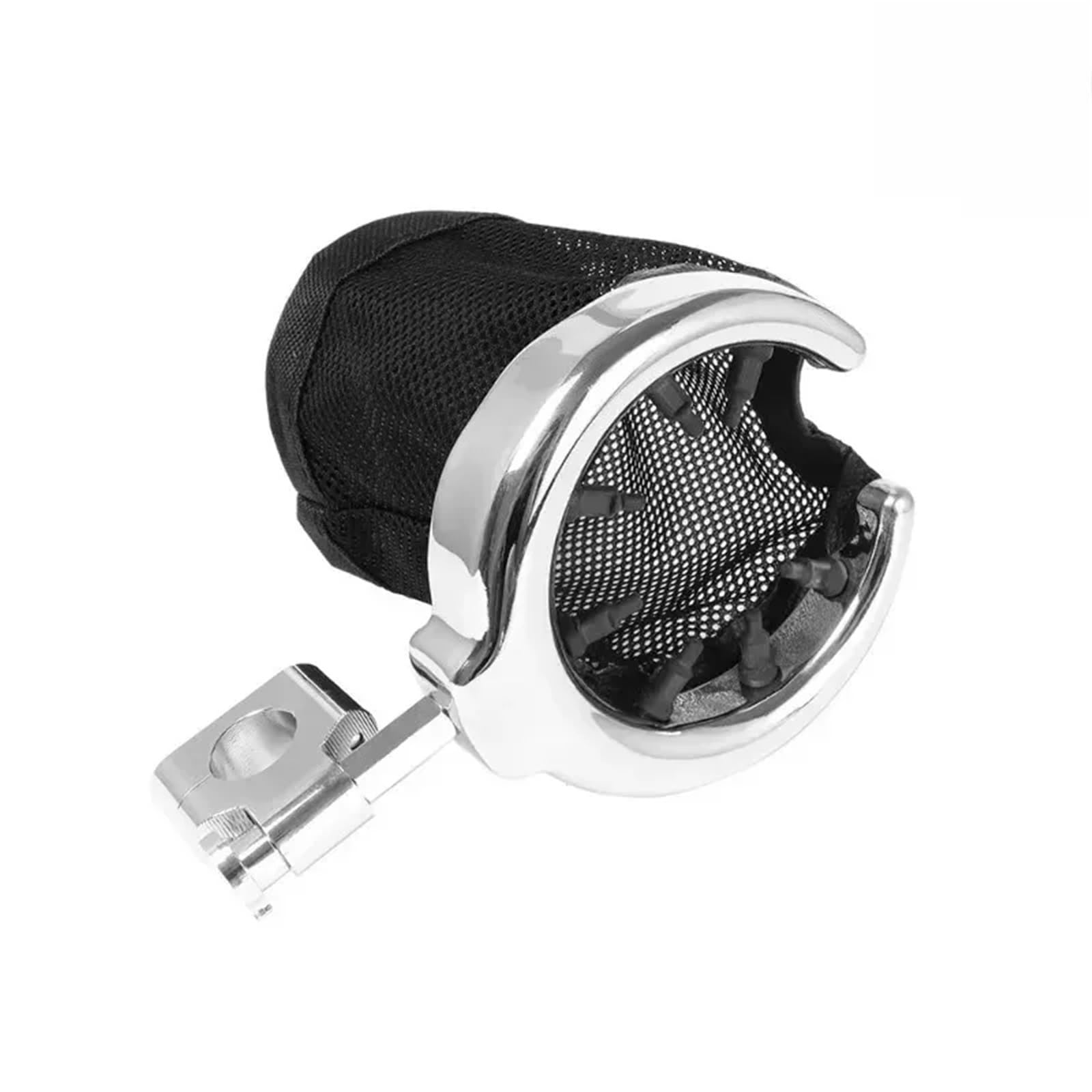 Soporte para vasos de moto Portavasos cromado para manillar de motocicleta Compatible con Harley Sportster Fatboy Dyna Softail Touring Road King (25 mm/22 mm) Soporte para bebidas de moto(Chrome 25mm)