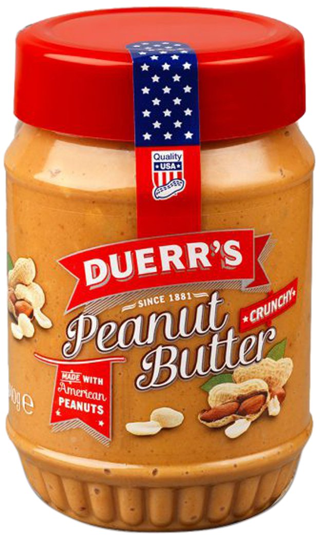 DUERR'S Mantequilla de maní con trozos 340 g, 2 unidades