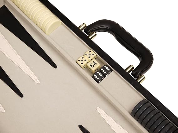 Deluxe Backgammon Set - 18 Classic Board, Black Case