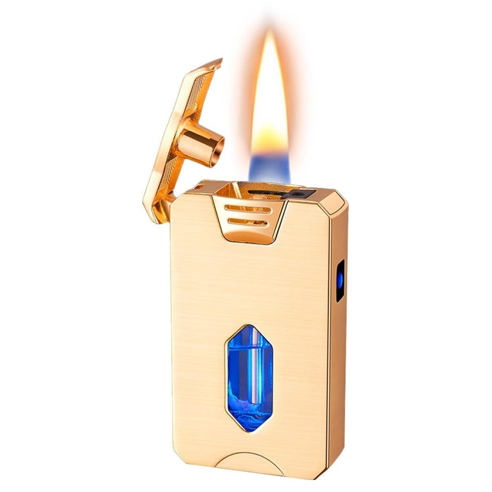 Encendedor de queroseno con 4 métodos de encendido y control por voz para supervivencia exterior