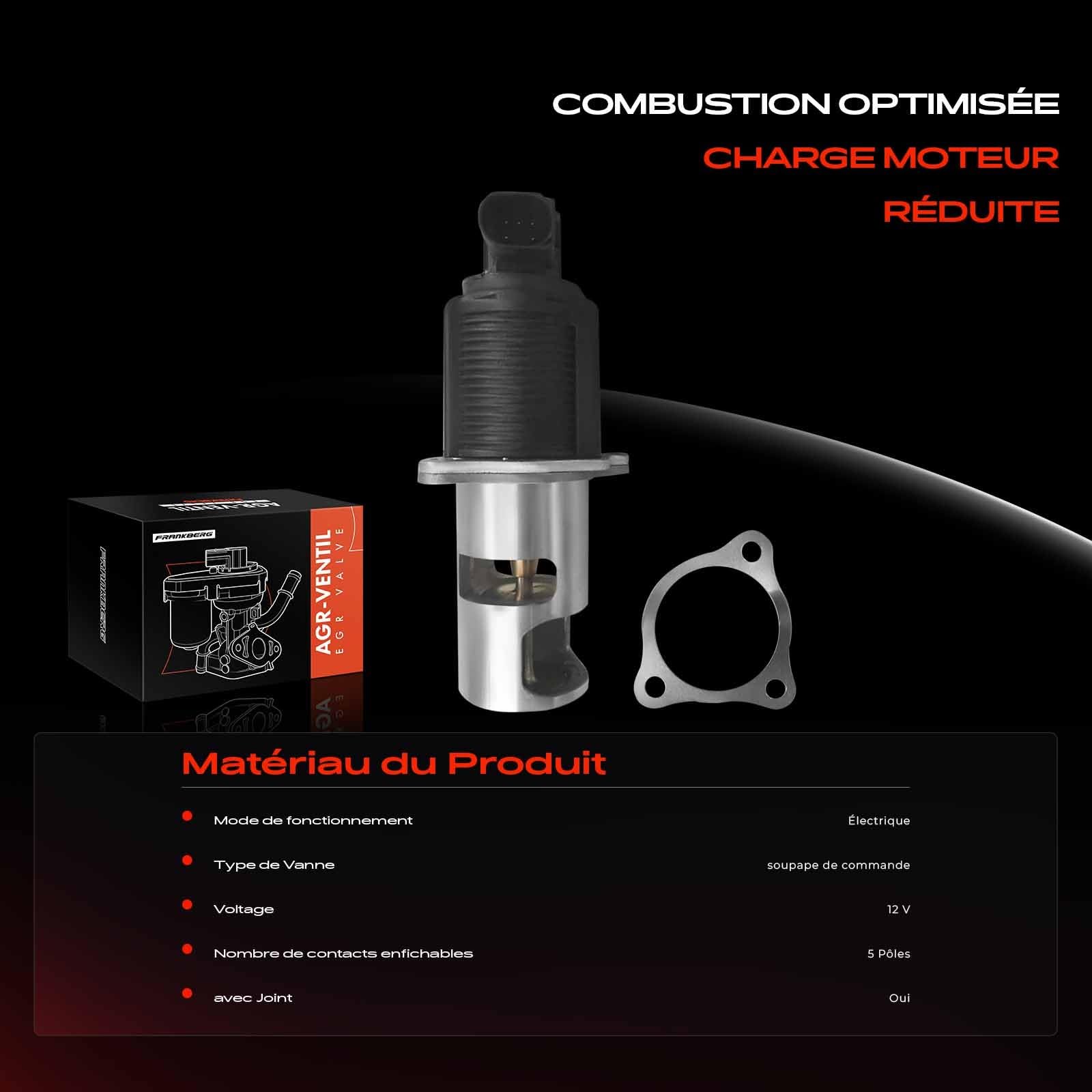 Frankberg Vanne EGR pour le recyclage des gaz d'échappement 14710BN701 | Compatible avec: Thalia I LB_, Jimny SUV fermé SN, Boîte Clio II SB0/1/2_, Logan MCV KS, K.a.n.g.o.o KC0/1