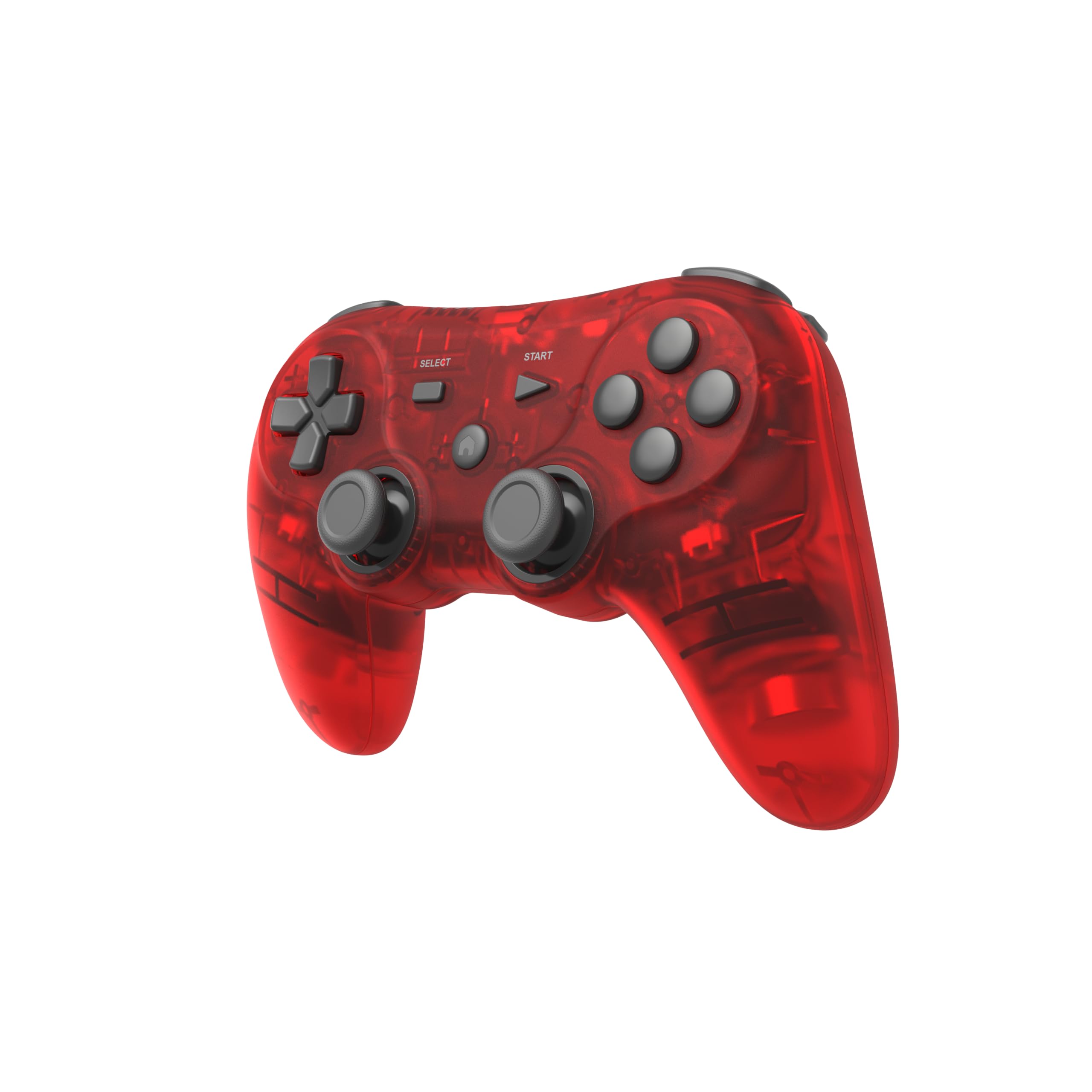 Retro Fighters Defender Pro Wireless Controller for PS1, PS2, PS3, Switch, & PC | 2.4GHz & Bluetooth (Crimson Red)