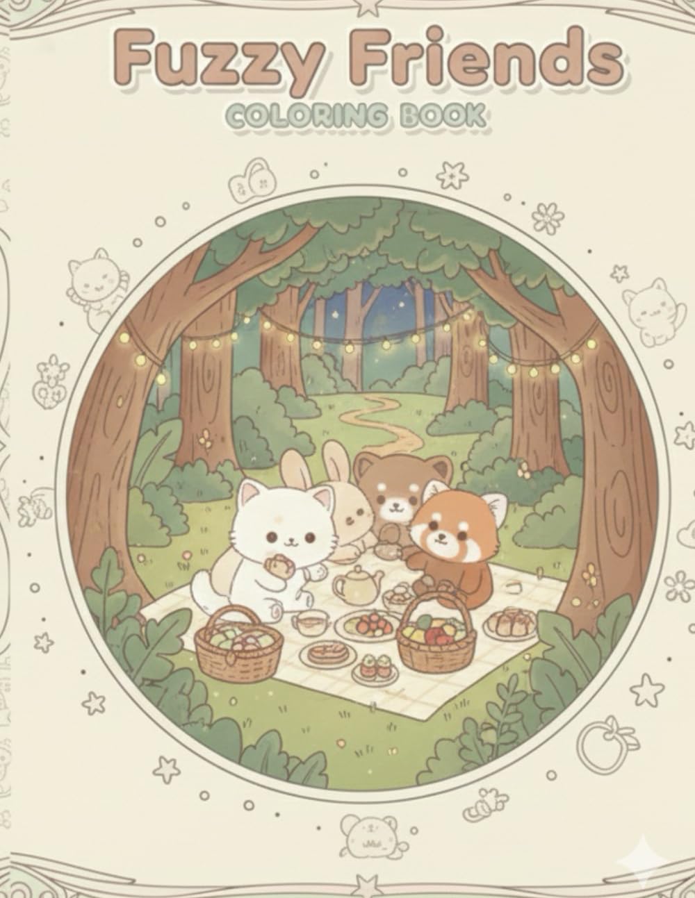 Fuzzy Friends: Coloring Book