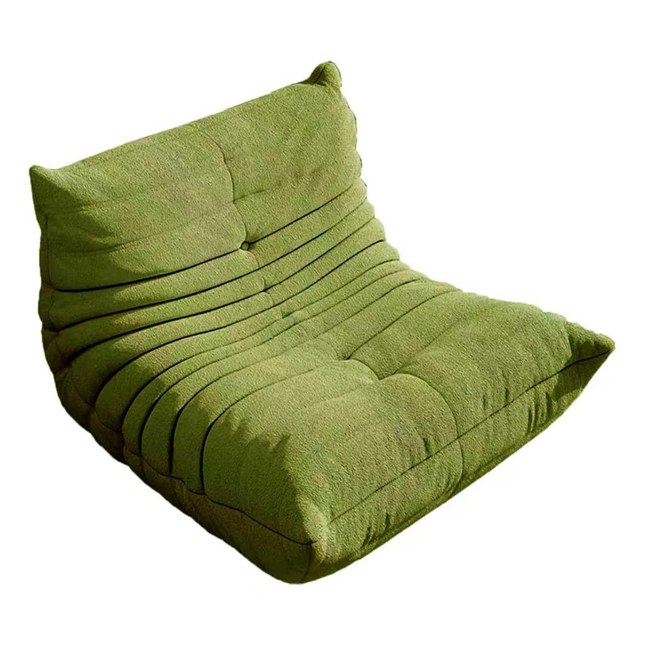 Togo Sillón Bajo, Puf, Sillón De Piso, Decorativo Sin Brazos, Gamuza Suave, Comprimible para Adultos, para Sala De Estar, Dormitorio, Oficina Y Salón