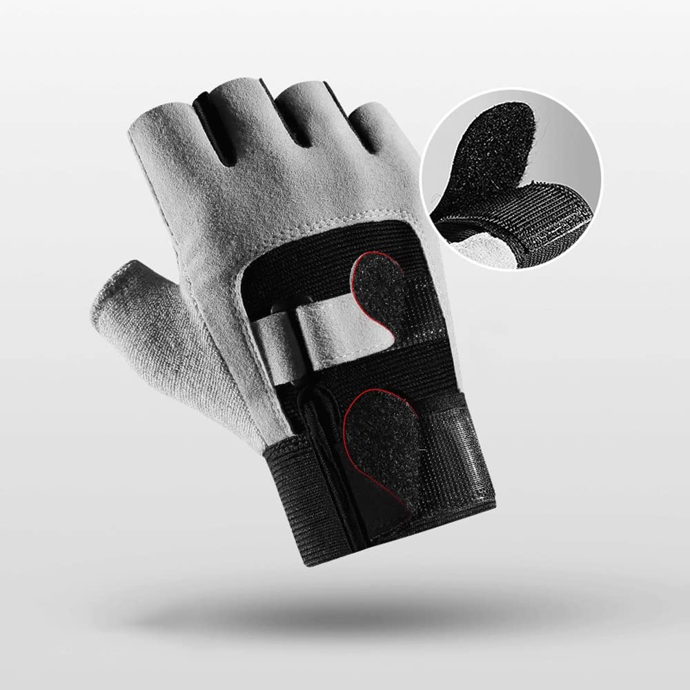 Guanti da allenamento for uomini e donne, guanti for esercizi a mezza delle dita, guanti for fitness for sollevamento pesi, guanti da esterno sportivi, guanti da allenamento antiscivolo, resi