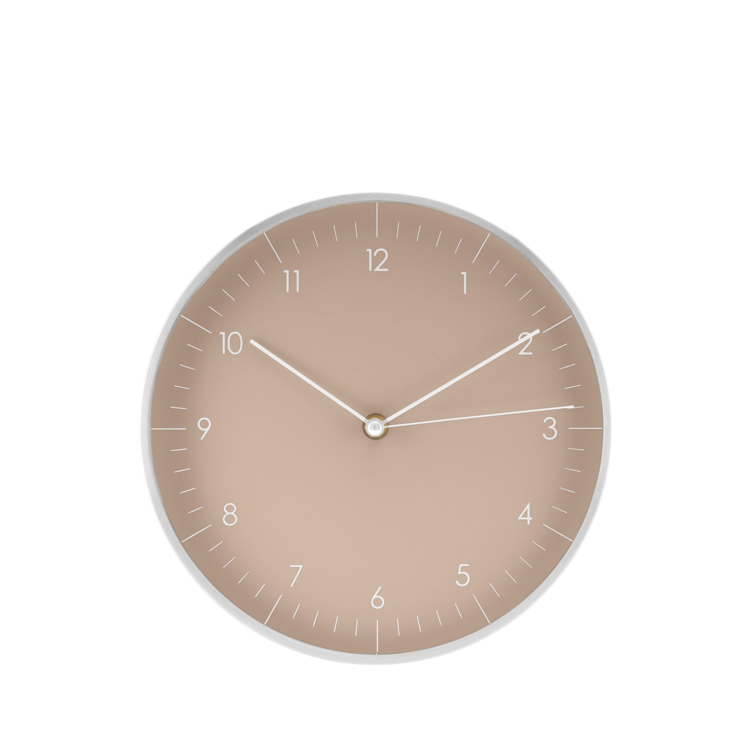 LUUK LIFESTYLE Reloj de Pared Minimalista (24 cm), Movimiento Cuarzo sin Ruido Tic TAC, Decoración Moderno, Regalo Primer Piso, Apto para Cocina, Salon, Pasillo, Dormitorio, Crema y Plata