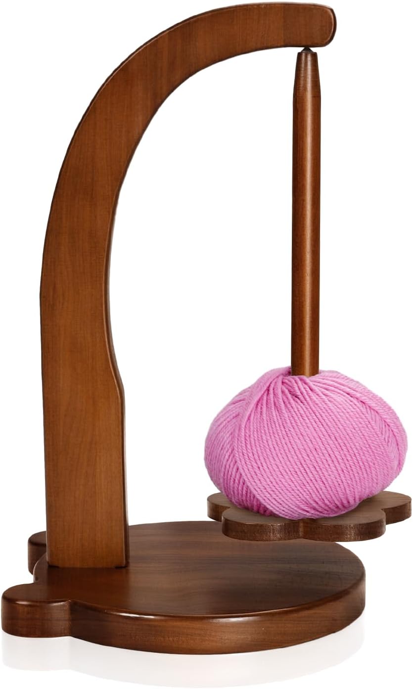 Yarn Holder for Knitting and Crocheting,Crochet Gift for Knitting Lovers,Wooden Yarn Spinner for Crocheting,yarn ball holder for knitting