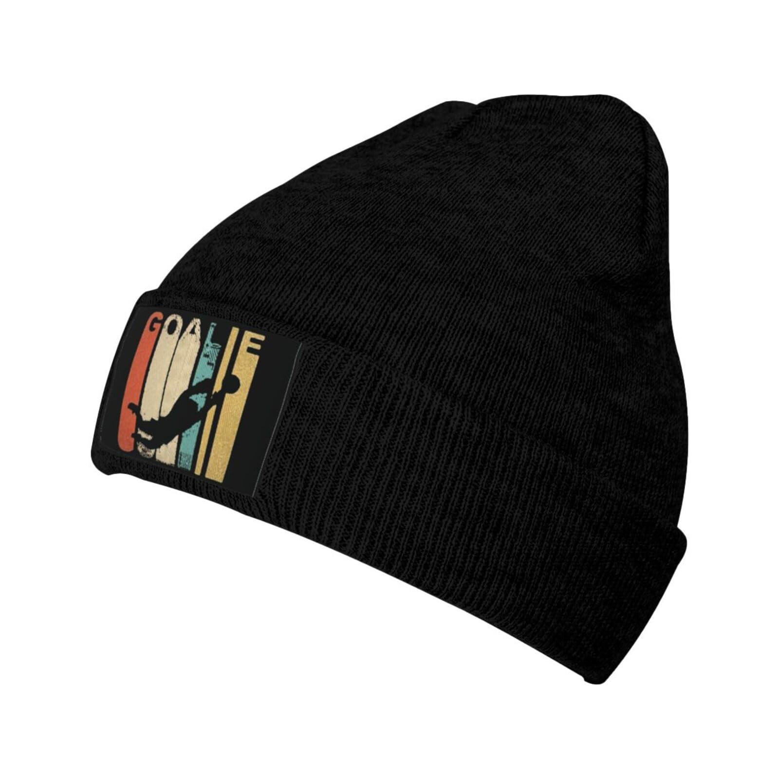 Kwqdozf Unisex Black Soccer Goalie,Knitted Hats, Knitted Skull Hats, Pullover Hats,