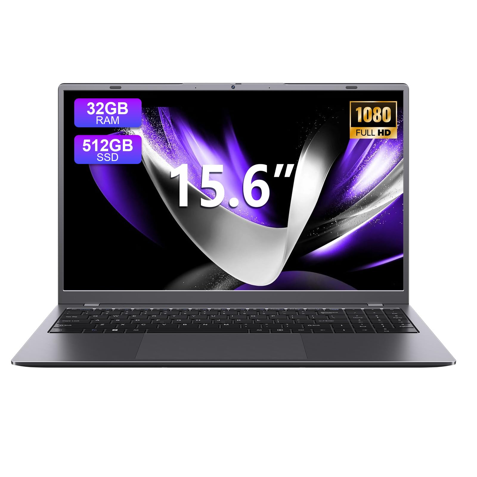 Amazon.com: KINOBUC Laptop 32GB RAM 512GB SSD, 15.6 Inch Laptop