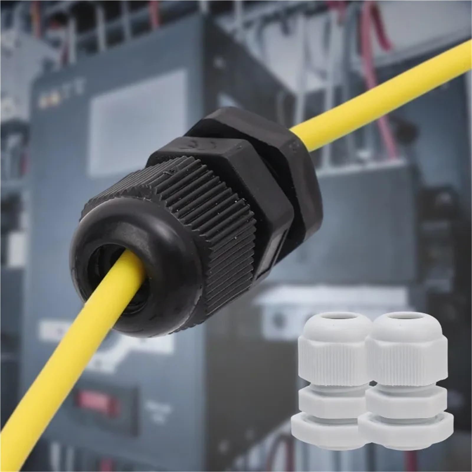 PG7 PG9 Impermeabile Ghiandola di Cavo 100pcs IP68 Nylon Connettore con controdado | IP68 impermeabile, PA66 nylon, controdado regolabile, da -40 °C a 100 °C, set da 100 pezzi