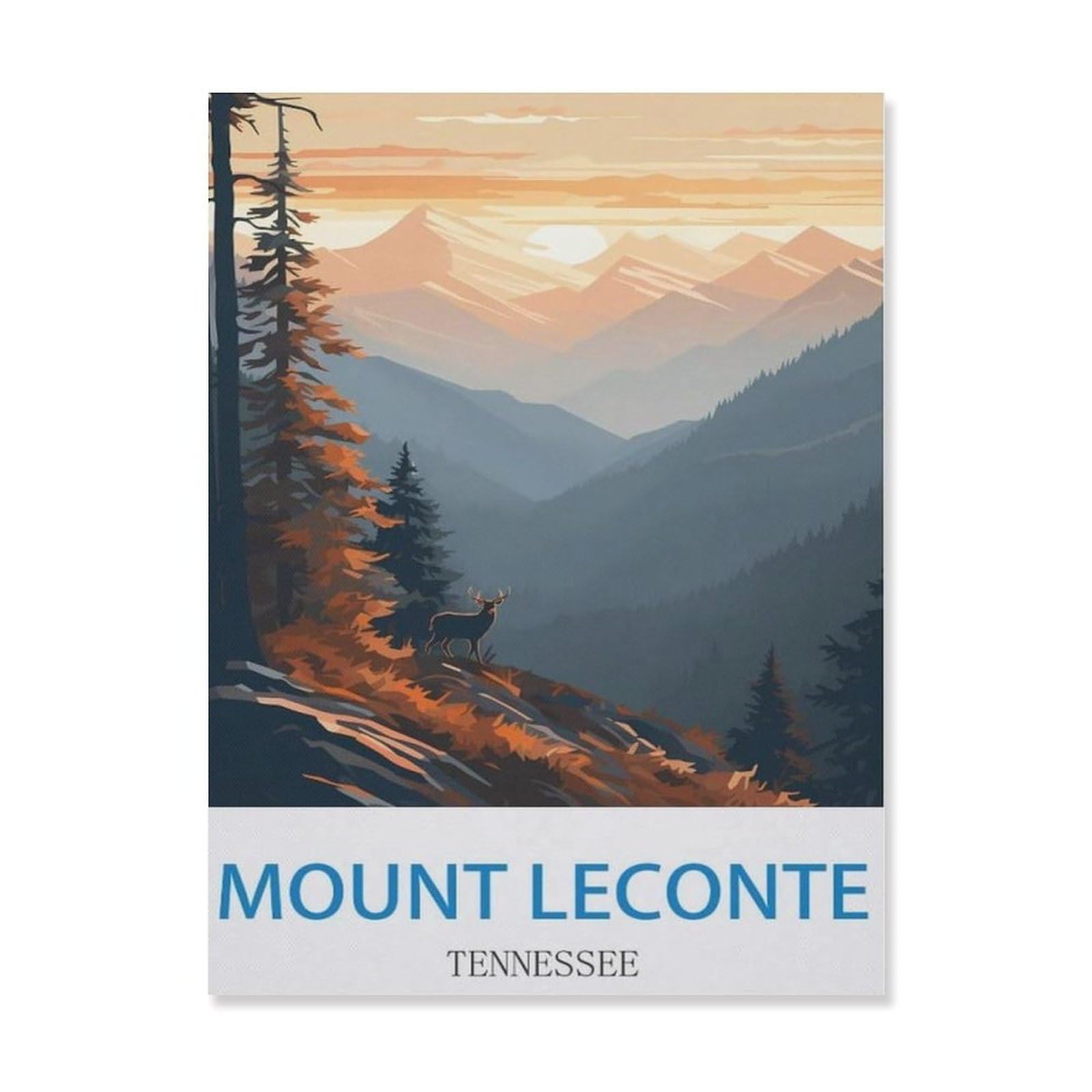 Metal Sign，Mount Leconte Tennessee，Vintage Tin Sign Home Kitchen Bar Cafe Club Cave Wall Decor(15x30cm）6x12 inch-EI3