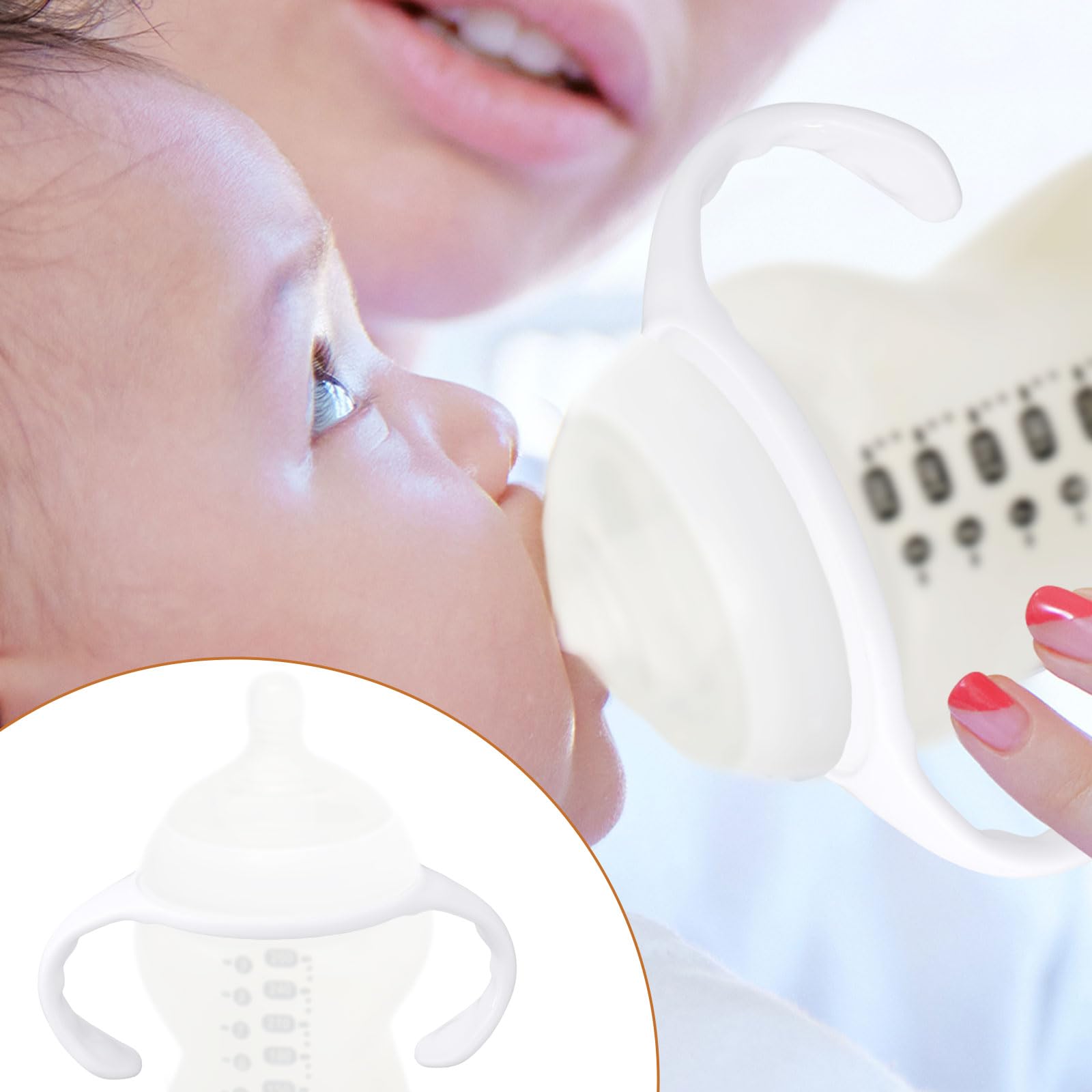 lasuroa 4pz Manici per Biberon per Tommee Tippee, Impugnatura Ergonomica Antiscivolo Un Facile Senza BPA Supporto di Ricambio Biberon Neonati