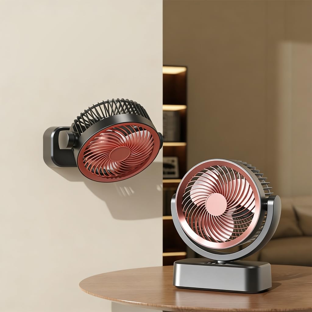 Ventilatore da tavolo portatile ricaricabile portatile a basso rumore dormitorio ventola di raffreddamento a basso rumore