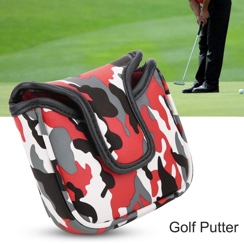 VGEBY Putter Cover, Square Putter Headcover Waterproof PU Club Protector Magnetic Closure Accessory