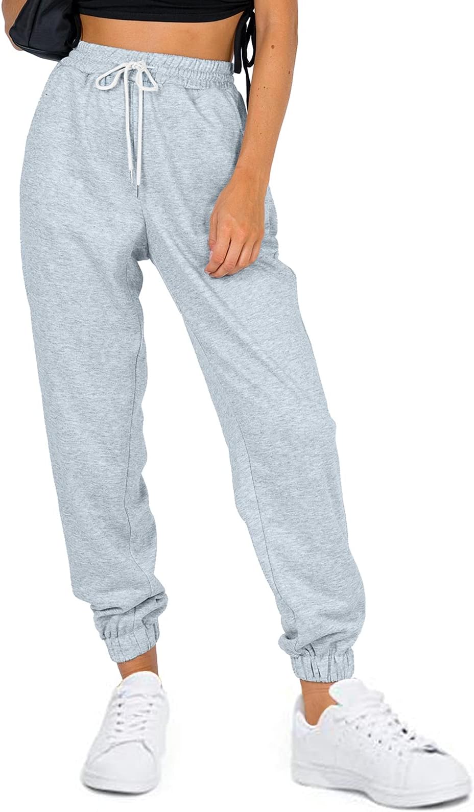 Women's Cinch Bottom Sweatpants Athletic Joggers Lounge Pants with Pockets