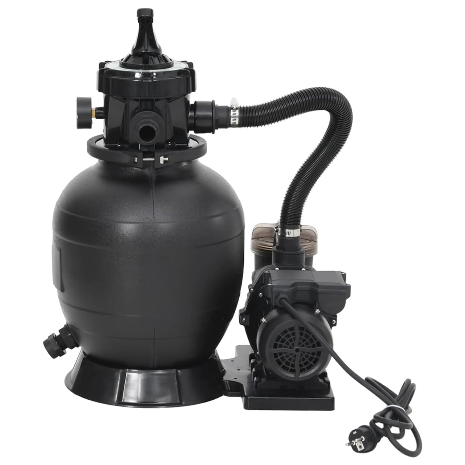 Gecheer Filtro a Sabbia per Piscina con Prefiltro Rimovibile, Pompa Integrata 400 W, Diametro 30 cm, Acciaio PE ABS, Flusso 7 m³/h, Adatto per Piscine Fuori Terra
