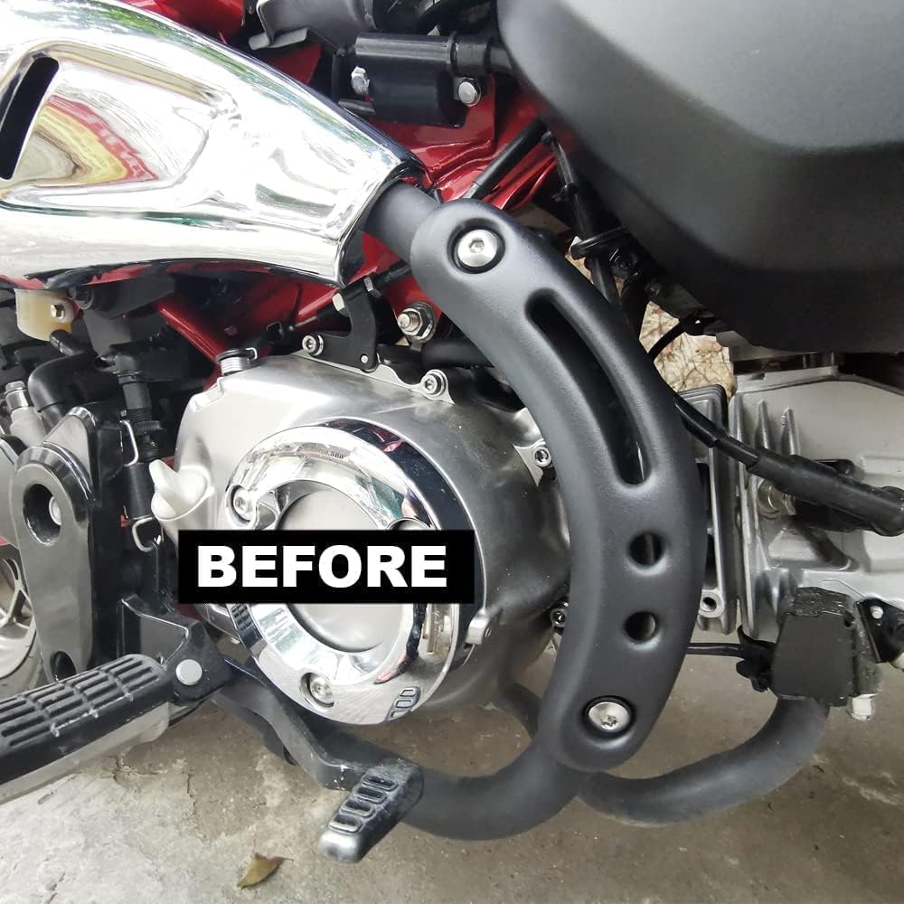 Compatible Fit Honda Monkey 125 Z125 (2018-UP) New Chrome Exhaust Pipe Muffler Heat Guard Leg Shield Cover