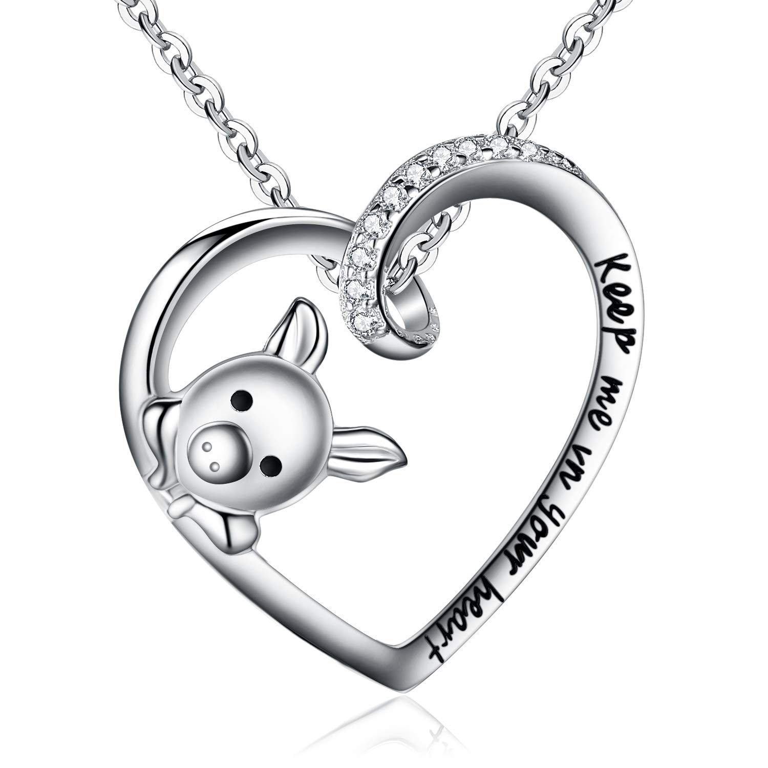 eimylove♡ EIMELI Romantic Dazzling Rhinestone Love Heart Charm Pendant