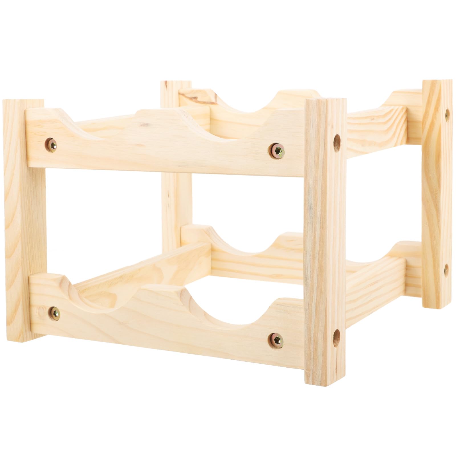 Porte-bouteilles stable en bois et casier à vin compact de bar