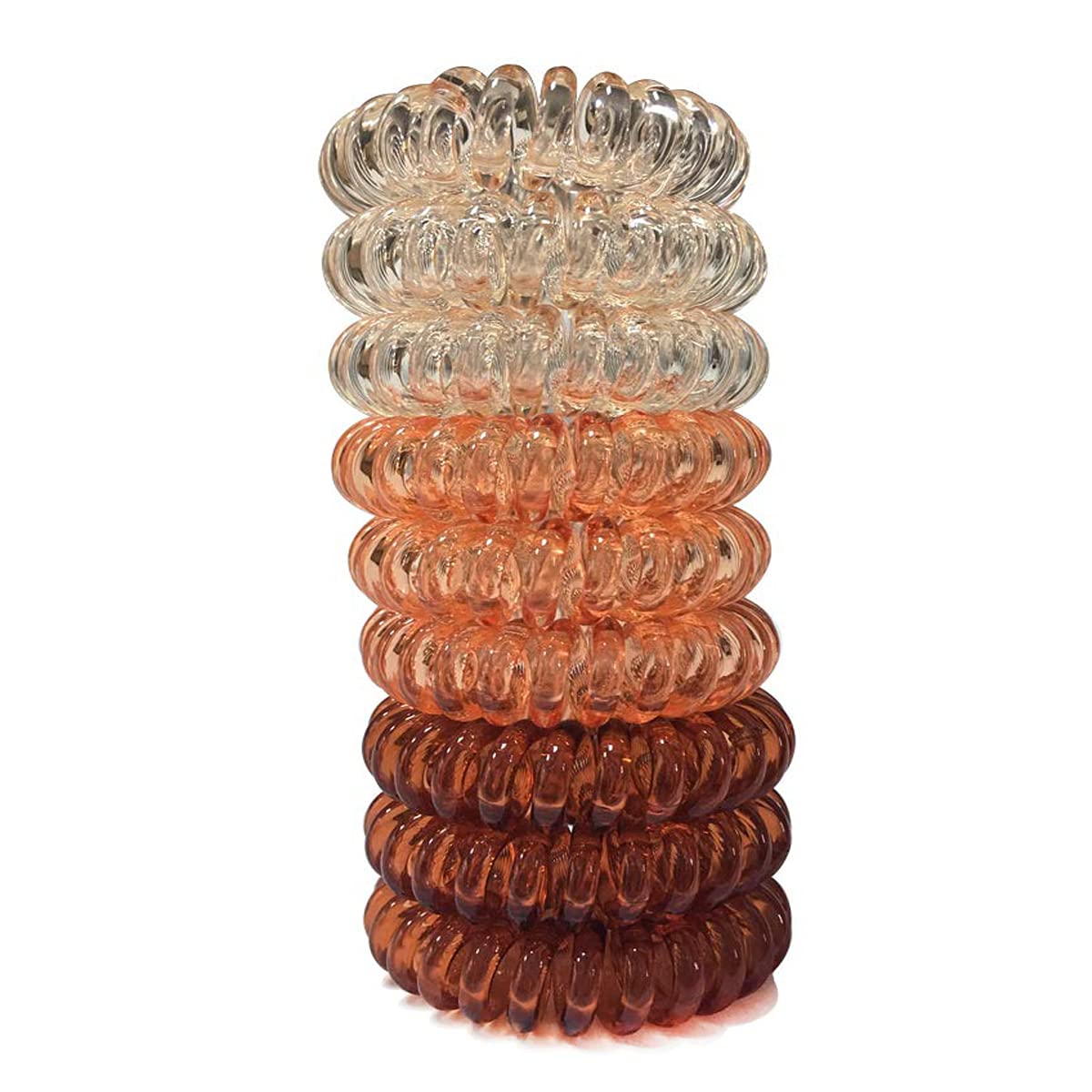 9 Pcs Spiral Hair Ties, No Crease Coil Hair Ties, Phone Cord Hair Ties for Thick Hair, Women Ponytail Holder Elastics