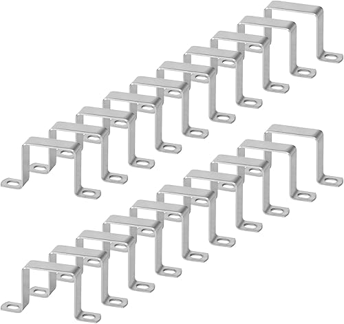Miniatura 3 de GBGS Paquete de 20 abrazaderas cuadradas para correa de tubo de 2 x 2 pulgadas, clip cuadrado en forma de U, acero inoxidable 304
