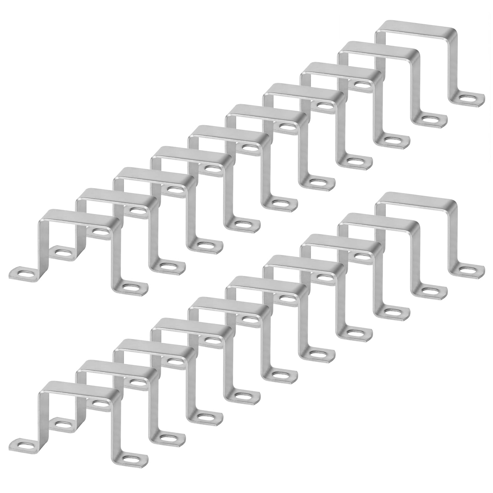 Vierkantrohr-Gurtschellen Aus Stahl – 20 Stück, Für 5,1 X 5,1 Cm Rohre, Schwarz Pulverbeschichtet