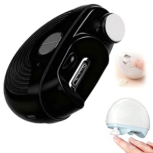 Electric Nail Clippers for Adults Seniors 3 Speeds Strong Power Automatic Nails Clipper with Polisher LED Light Rechargeable