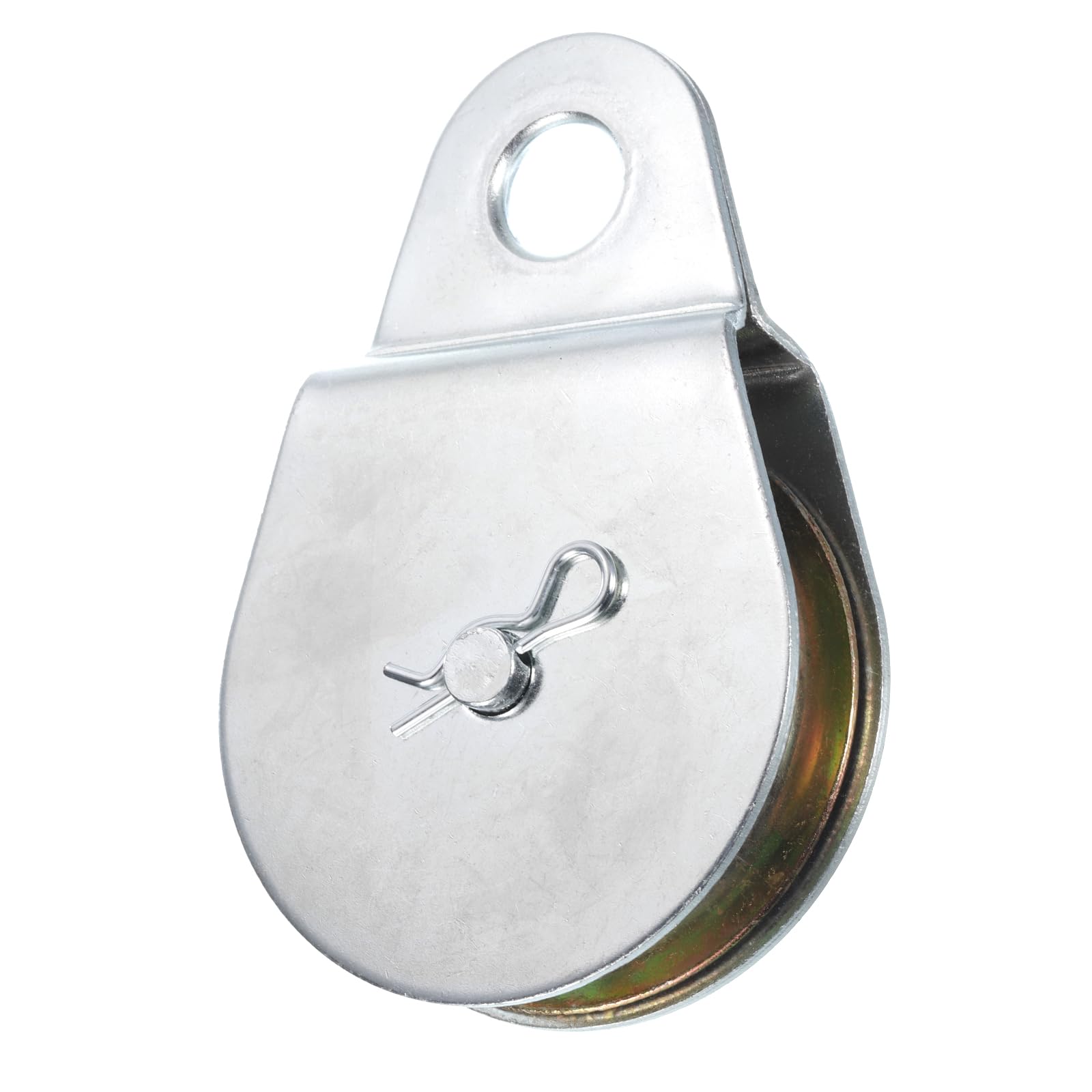 Poulie simple de 125 mm roue de remorquage fer plaqué zinc câble levage