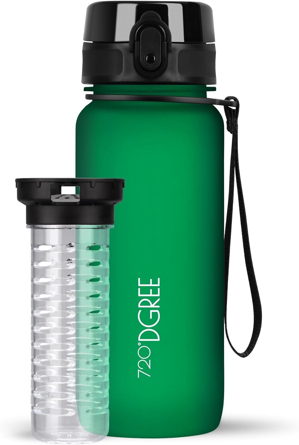 720°DGREE Botella Agua 1 Litro “uberBottle“ - Tamiz-Fruta, softTouch - Sin BPA, Prueba de Fugas, Reutilizable - Cantimplora, Water Bottle ideal para Deporte, Fitness, Gimnasio, Senderismo, Ciclismo — view 108