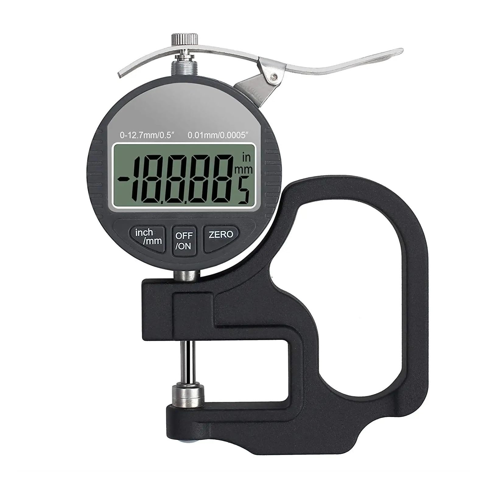 0,01 mm / 0,001 mm Elektroniczny miernik grubości 12,7 mm / 25,4 mm Cyfrowy mikrometr Mikrometro Tester grubości Zmierz wszystko(0-12.7mm 0.001mm)