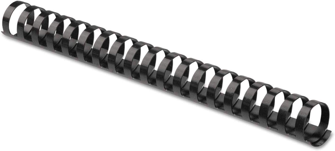 Plastic Comb Bindings, 1 Inch, 200-Sheet Capacity, Black, 10 per Pack (52383)