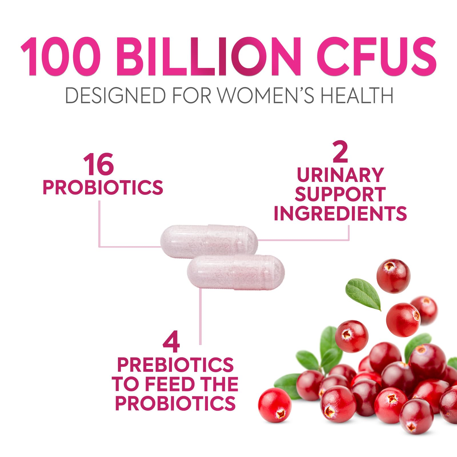 Probiotics For Women 60 Billion CFU - 16 Strains Women's Probiotic For PH Balance & Feminine Vaginal Health Support - Womens Acidophilus Probiotic For Digestive Health, Bottle In USA - 60 Capsules