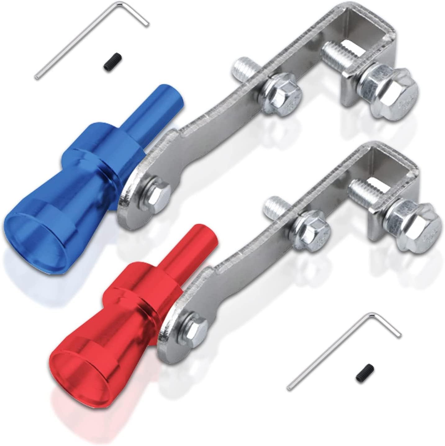 Car Turbo Whistle Set, Blue and Red Silencer, Aluminium, Car Turbo