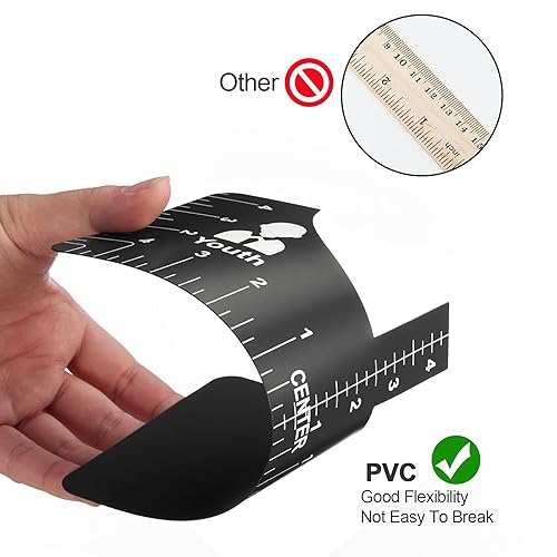 Miniatura 4 de Guía de alineación de regla de camiseta, herramienta de alineación plegable para centrar diseños, camiseta para adultos, jóvenes, niños pequeños y