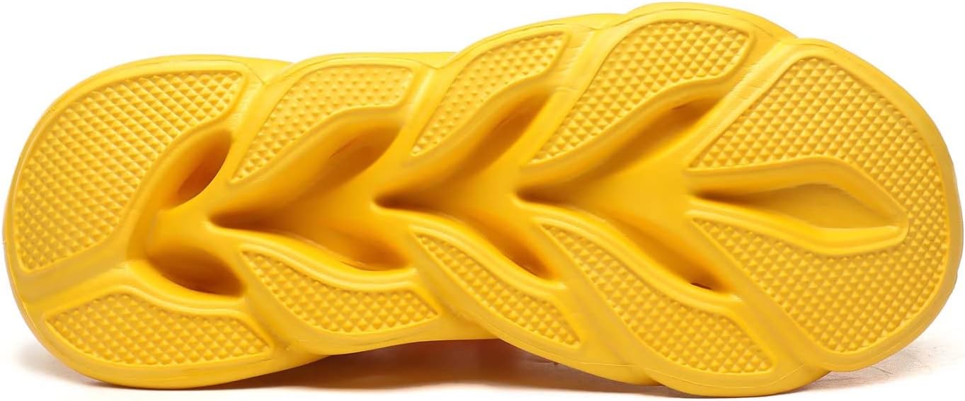 GSLMOLN Womens Walking Shoes Mesh Non Slip Gym Sports Casual Fashion Sneakers 5-5.5 Yellow