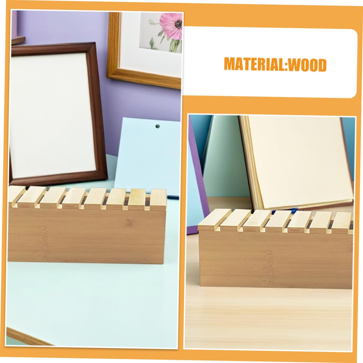 Gatuida Caja Organizadora de Cables de Madera Natural Gran con Soporte para Teléfono Integrado Organizador de Escritorio para Oficina y Hogar para Ocultar Cables y Regletas