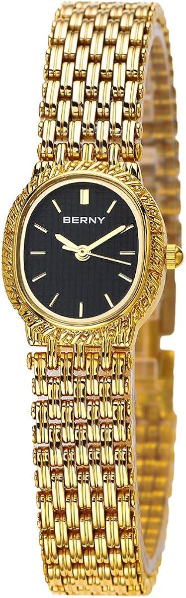 BERNY Orologi da donna dorati Orologi da polso al quarzo con strumenti inclusi nero