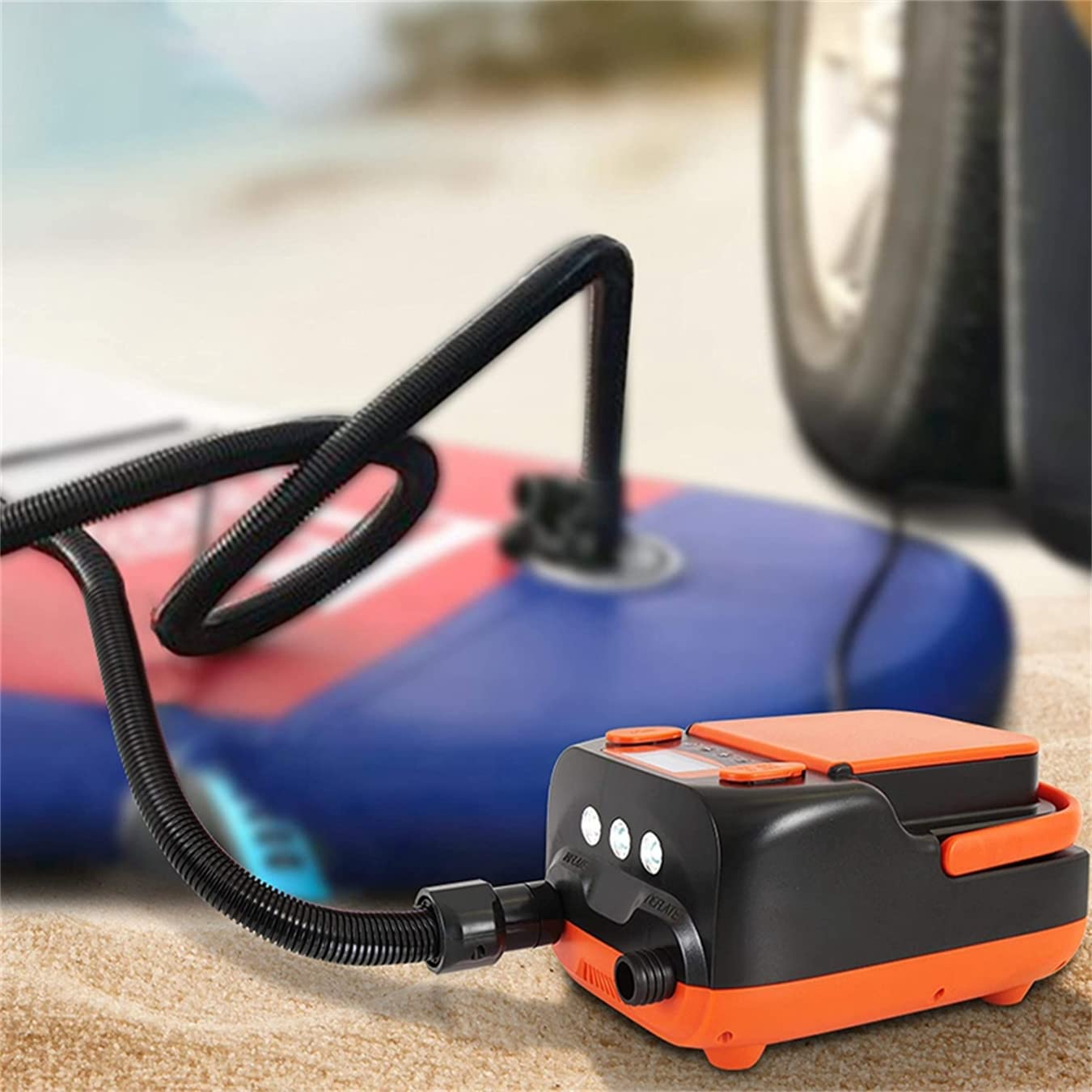 Pompe à air électrique pour SUP et kayak – Pompe à pagaie rechargeable avec fonction de gonflage et de dégonflage 16 psi