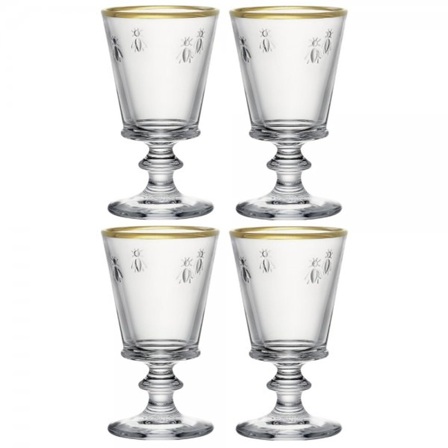 Verres à vin Abeille La Rochère bord or : solidité et élégance pour vos tables