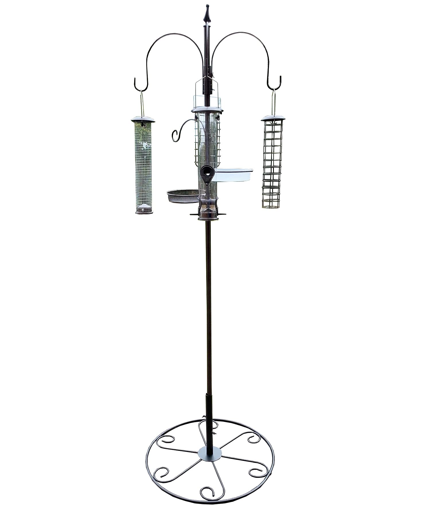 Selections Complete Bird Feeding Station with 3 Large Feeders and Patio Stand