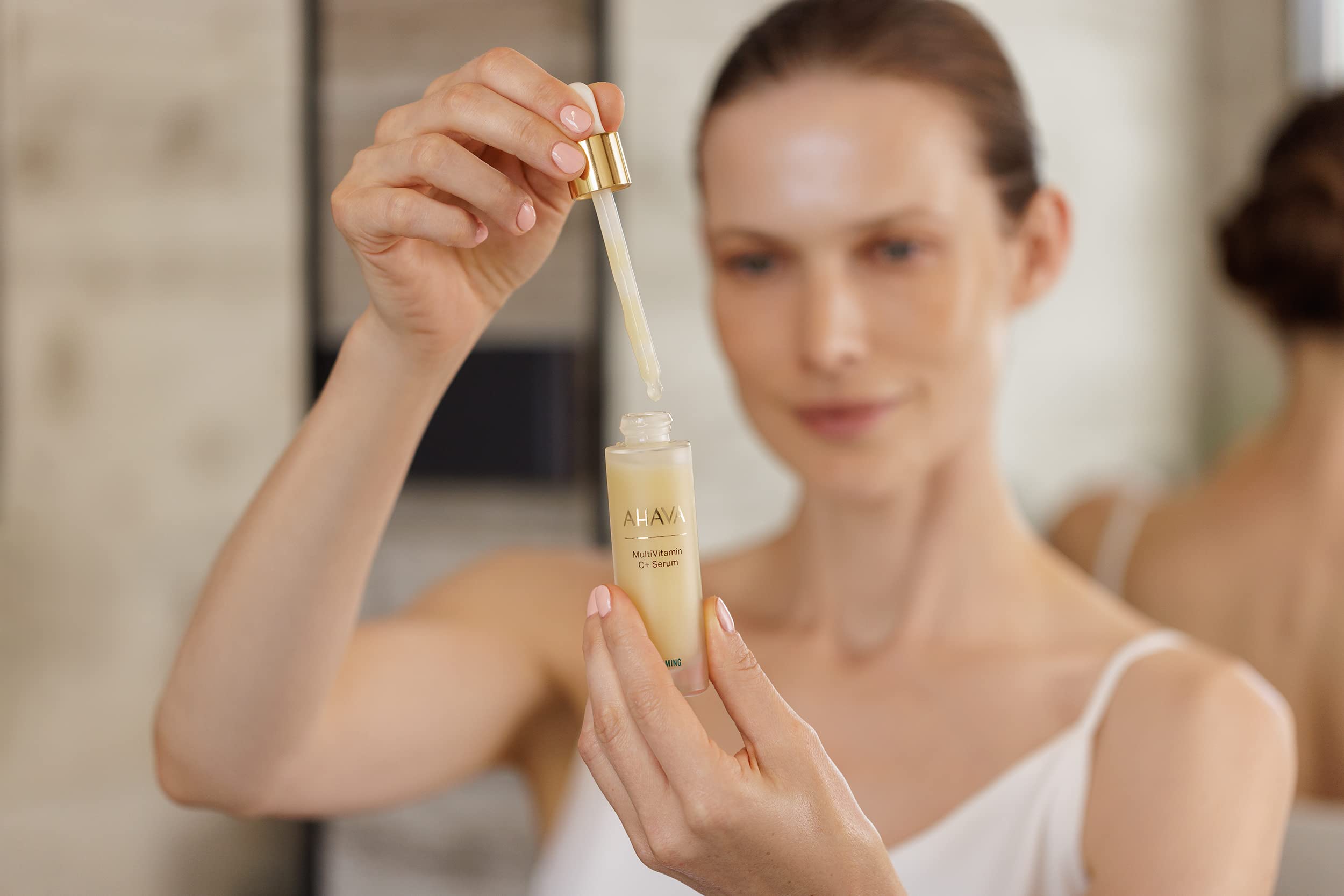 AHAVA Firming MultiVitamin C+ Serum - Enriched with Antioxidants, Panthenol, Vitamin E, Xanthan Gum & Osmoter Exclusive Blend of Dead Sea Minerals for Firmness, Luminosity and Radiance, 1 Fl Oz