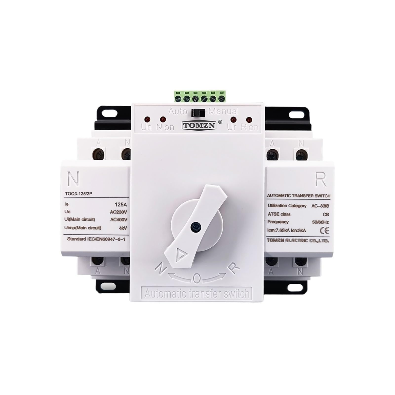VSPPJYFG TOQ3-125/2P 125A 230V Dual Power Automatic Transfer Switch powe