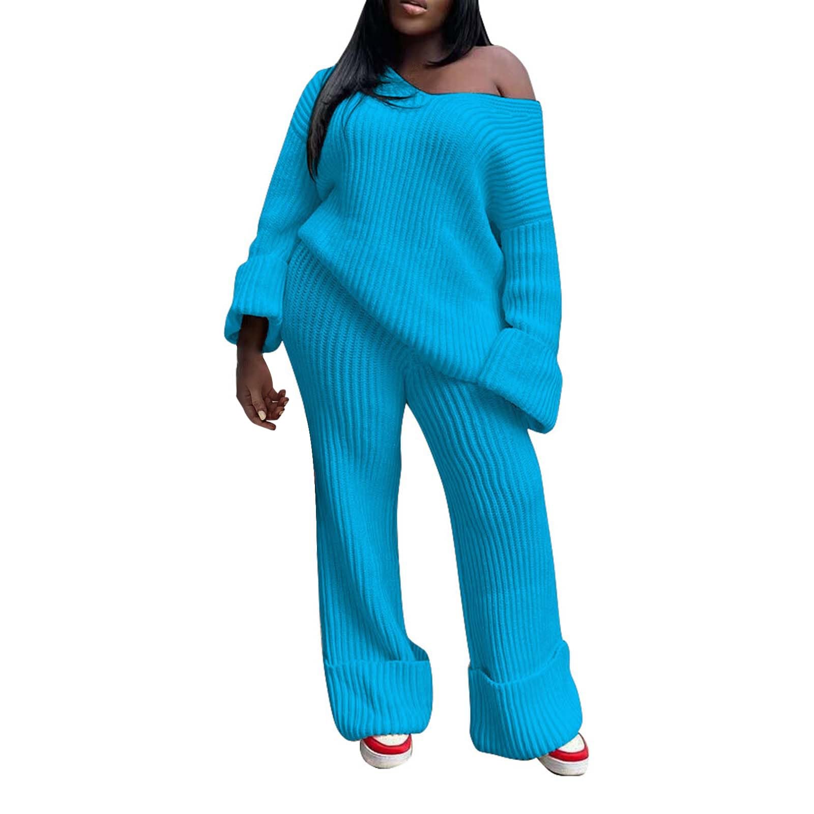 2 Teiler Damen Elegant Hausanzug Sommerlicher Hosenanzug Jogginganzug Lässige Trainingsanzug Zweiteiler Sommer 2 2 Loungewear Set Outfit Oberteil Und Hose Freizeit
