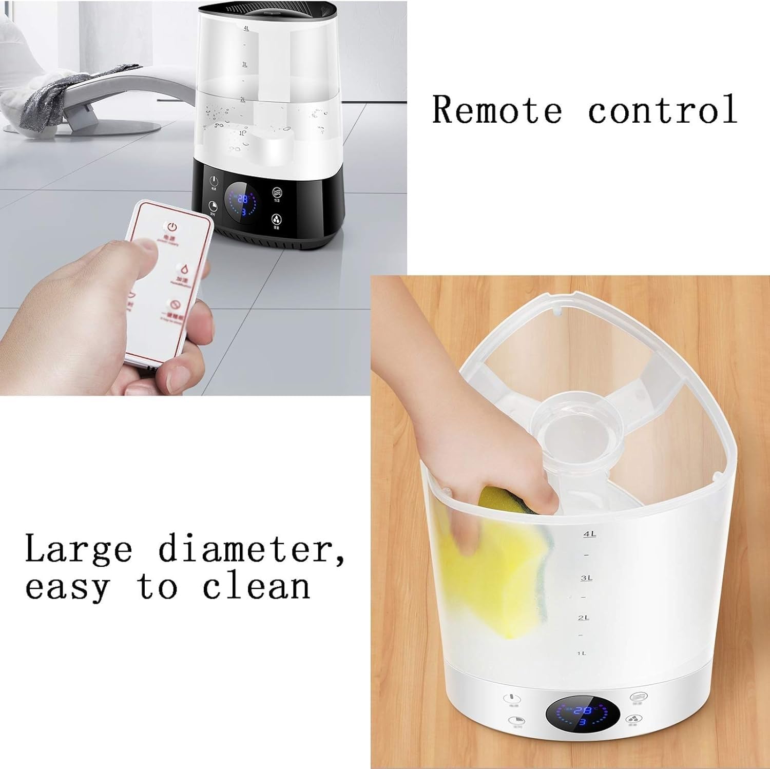 Do użytku domowego Nawilżacze 4L nawilżacz o dużej pojemności domowy dyfuzor do aromaterapii wyciszenie inteligentny nawilżacz o stałej wilgotności bezwodny automatyczny